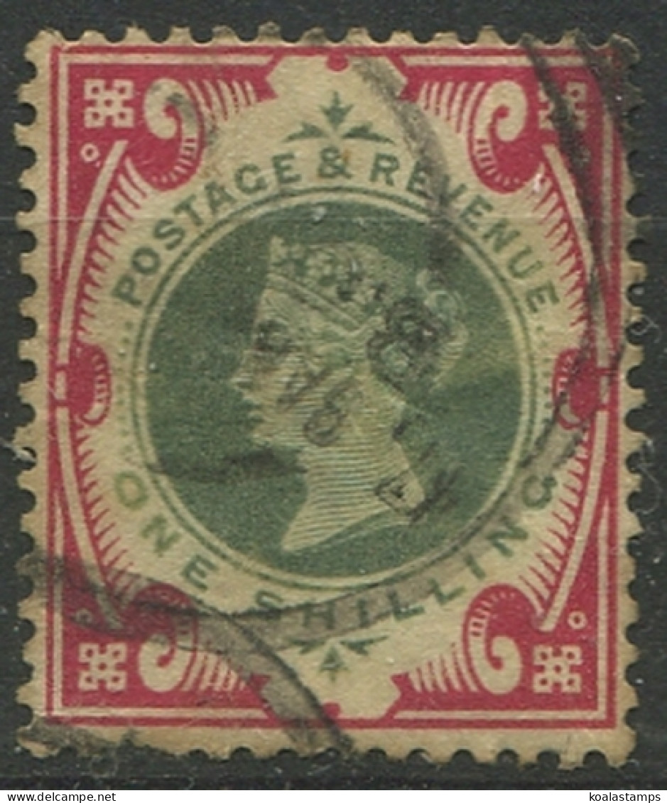 Great Britain 1900 SG214 1/- Green And Carmine QV #9 GU - Andere & Zonder Classificatie