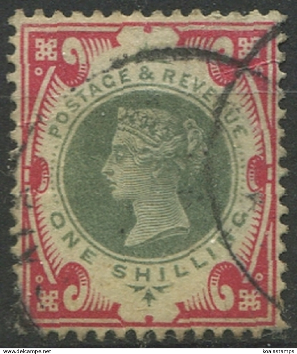 Great Britain 1900 SG214 1/- Green And Carmine QV #8 FU - Andere & Zonder Classificatie