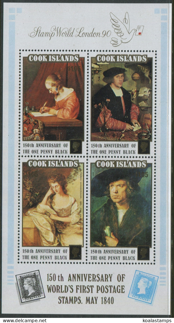 Cook Islands 1990 SG1241 Penny Black MS MNH - Cookeilanden