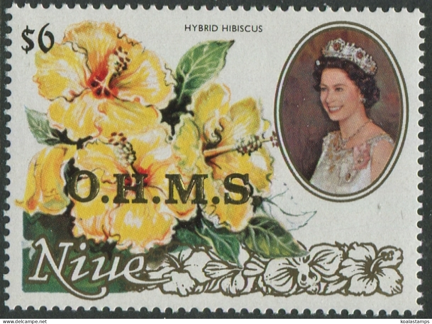 Niue OHMS 1985 SGO16 $6 Hibiscus MNH - Niue