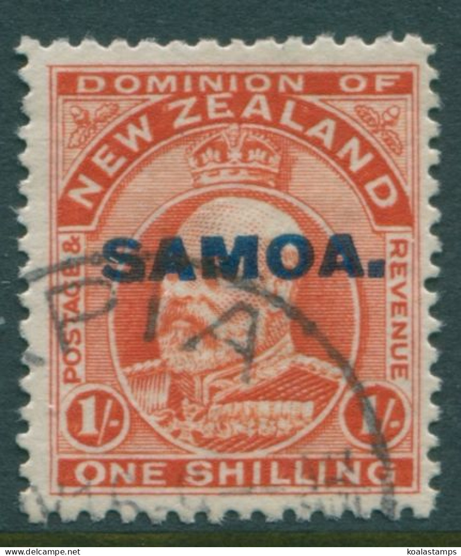 Samoa 1914 SG121 1/- Vermilion KEVII SAMOA. Ovpt FU - Samoa (Staat)