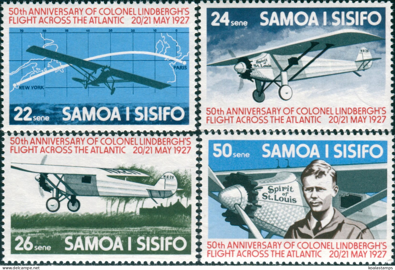 Samoa 1977 SG483-486 Lindbergh Flight Set MNH - Samoa (Staat)