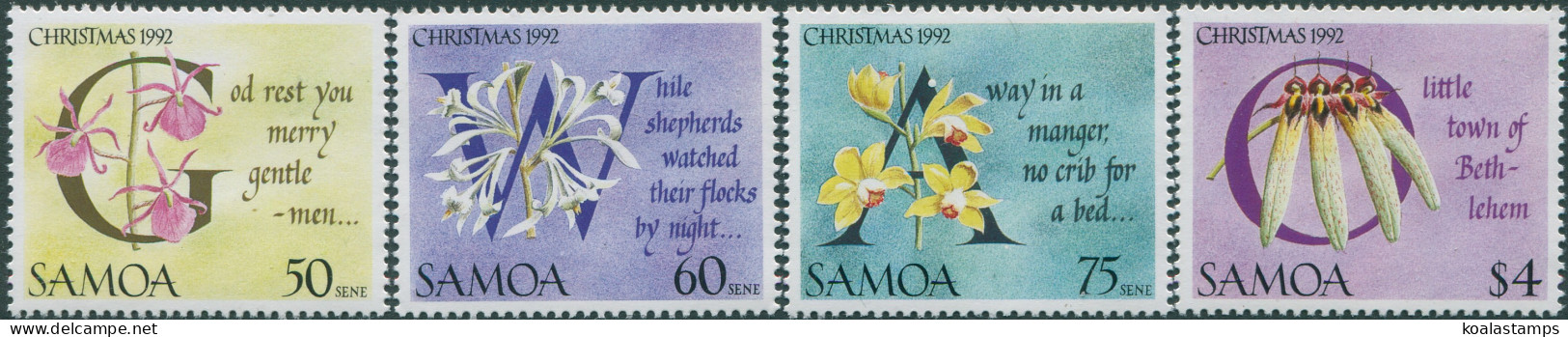 Samoa 1992 SG886-889 Christmas Orchids Set MNH - Samoa (Staat)