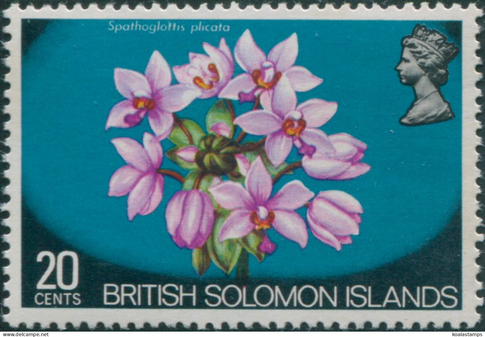 Solomon Islands 1972 SG228 20c Flower MNH - Salomoninseln (Salomonen 1978-...)