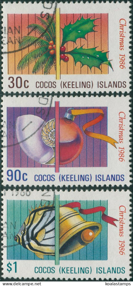 Cocos Islands 1986 SG155 Christmas Set FU - Isole Cocos (Keeling)