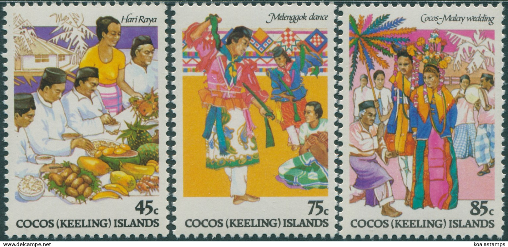 Cocos Islands 1984 SG108-110 Malay Culture Set MNH - Isole Cocos (Keeling)