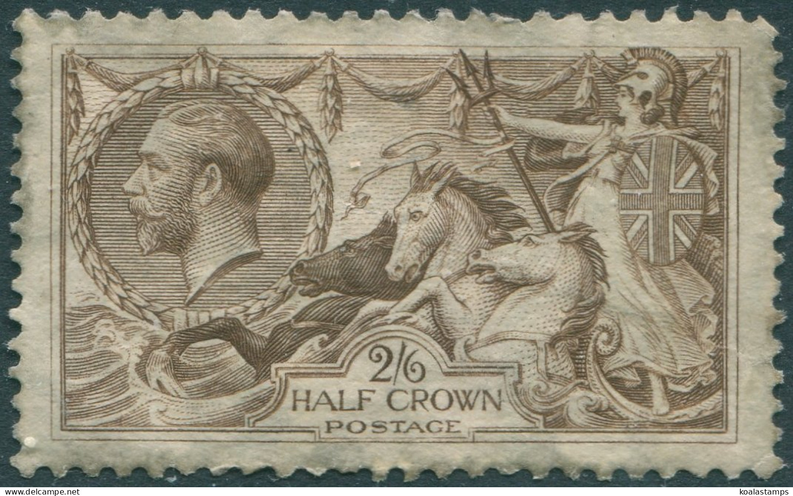 Great Britain 1913 SG400 2s.6d Sepia-brown KGV #3 FU (amd) - Zonder Classificatie