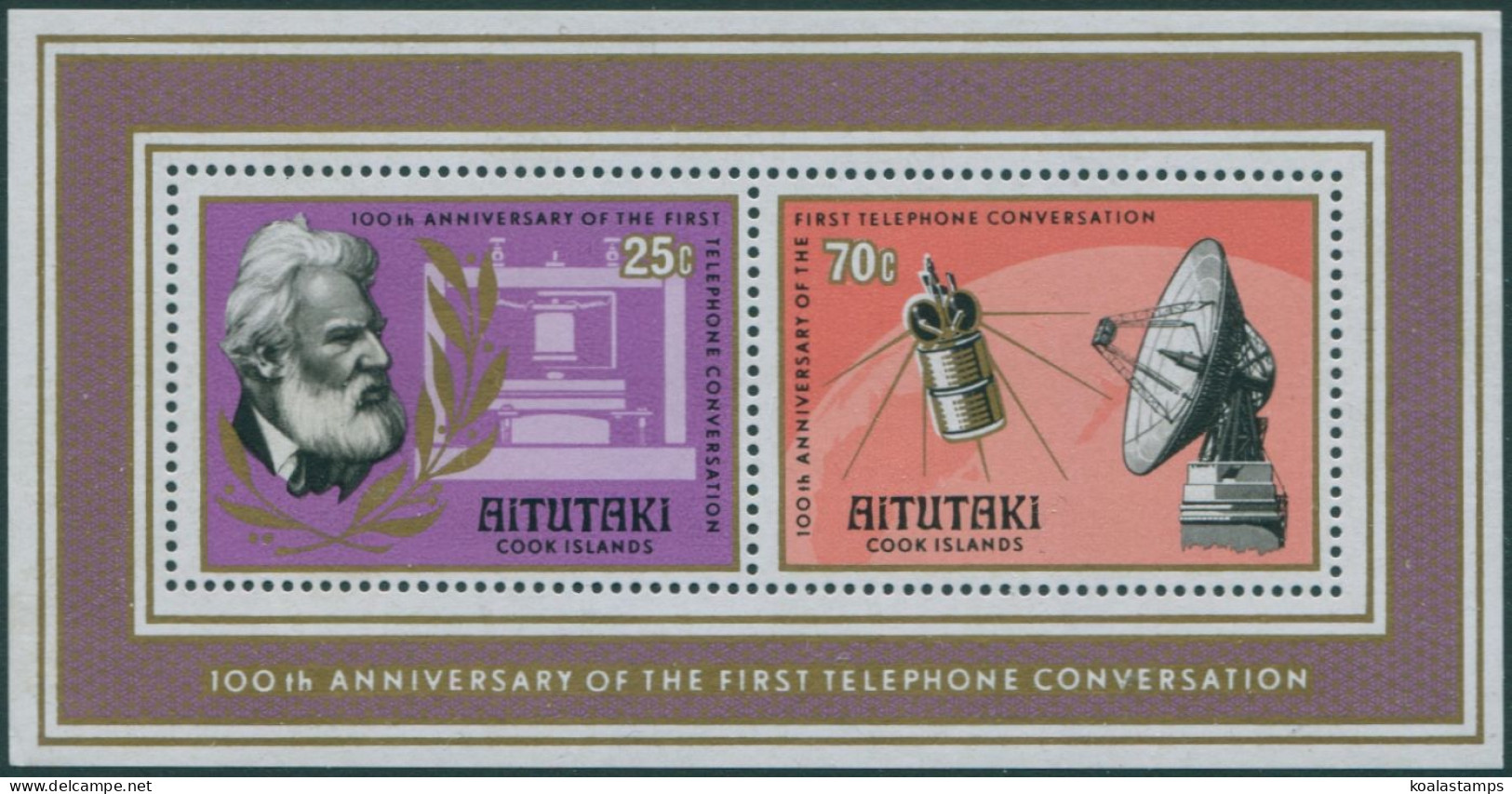 Aitutaki 1977 SG220 Telephone MS MNH - Islas Cook