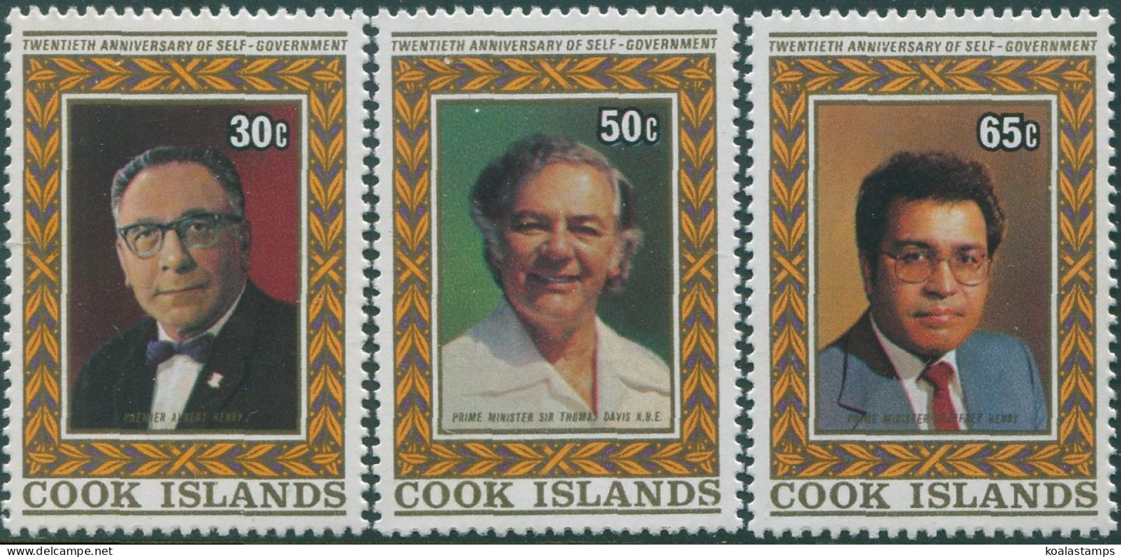 Cook Islands 1985 SG1040-1042 Self-Government Set MNH - Islas Cook