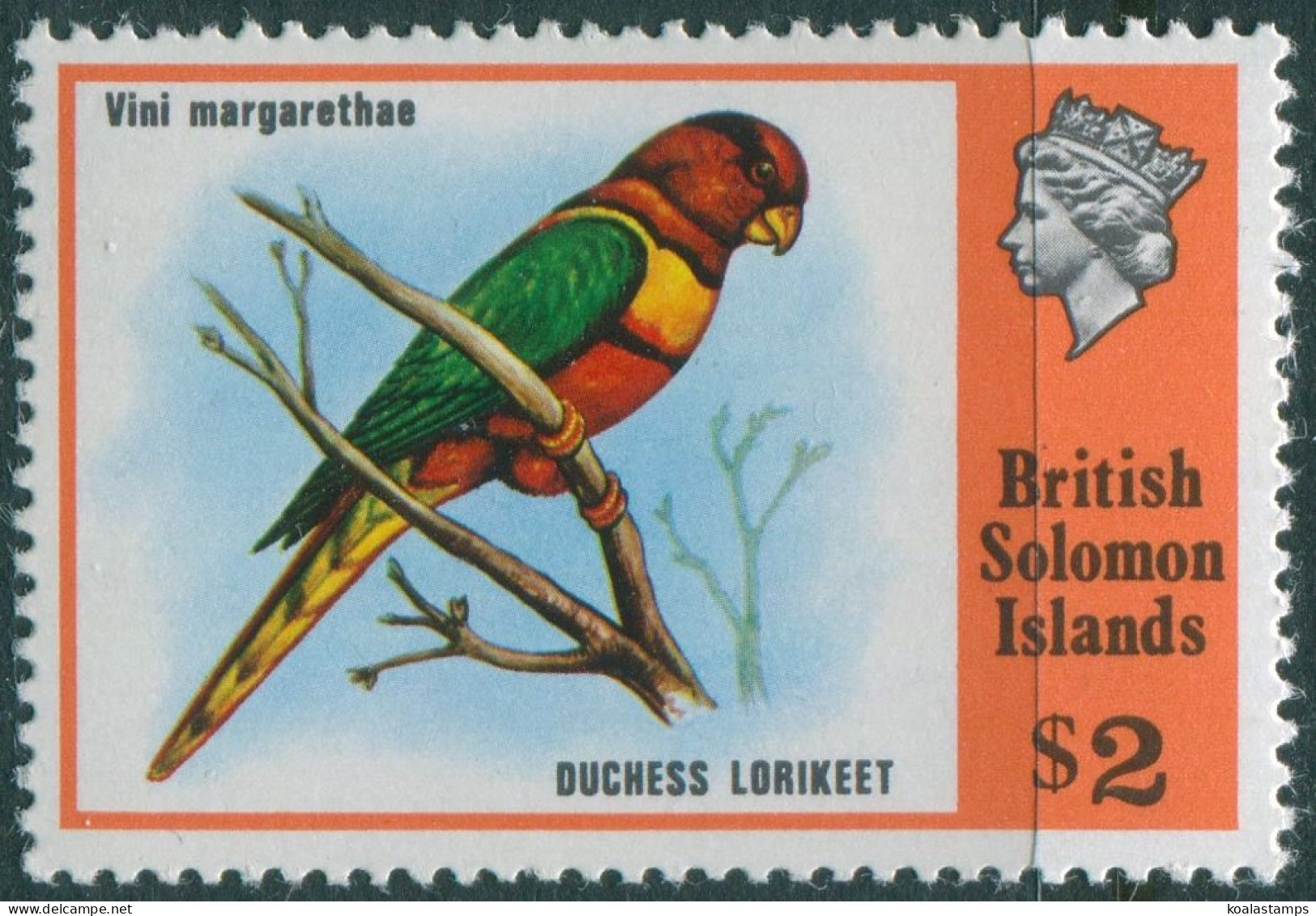 Solomon Islands 1975 SG271 $2 Duchess Lorikeet MNH - Solomoneilanden (1978-...)