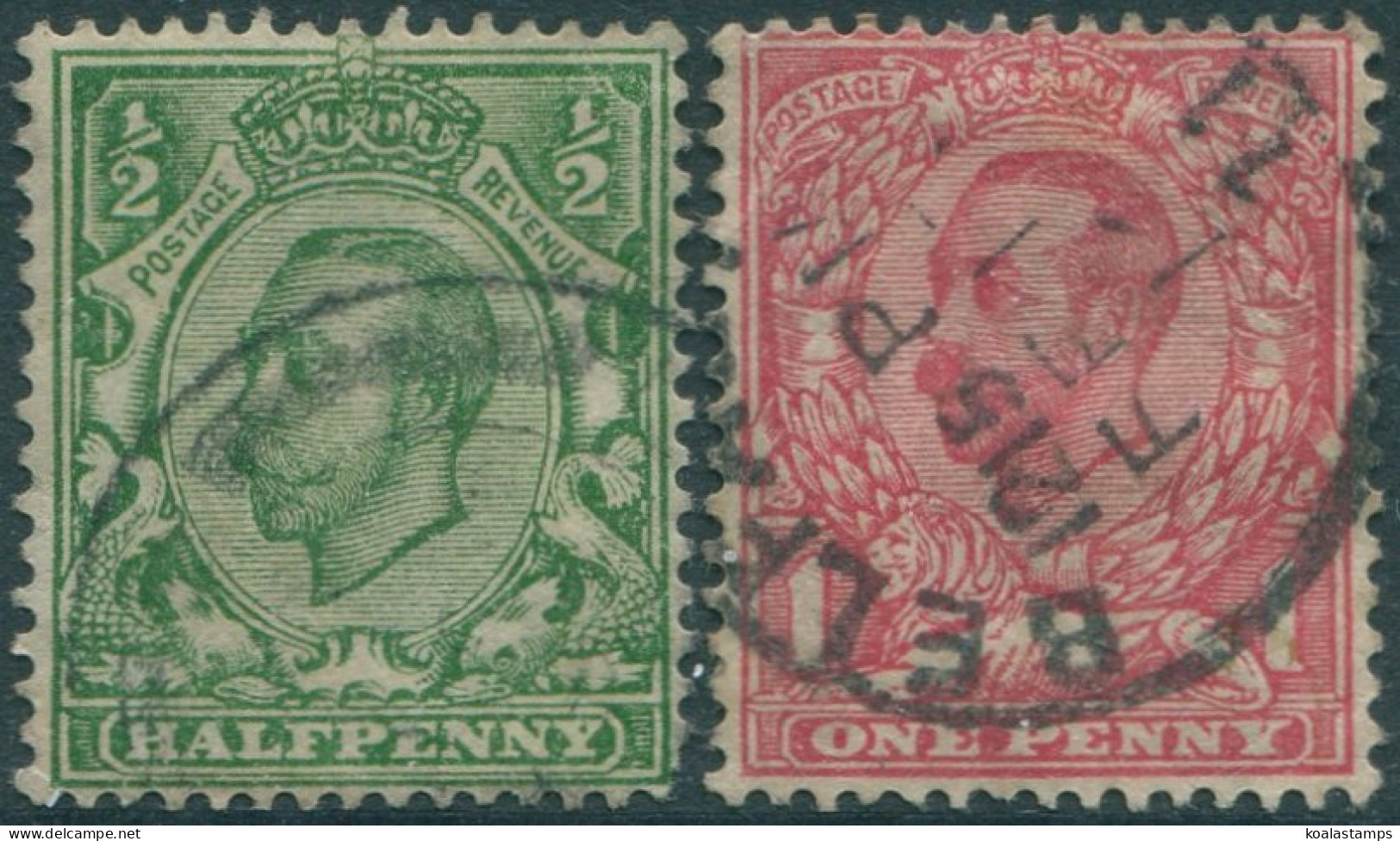 Great Britain 1912 SG340-341 KGV Set Of 2 #3 FU (amd) - Ohne Zuordnung