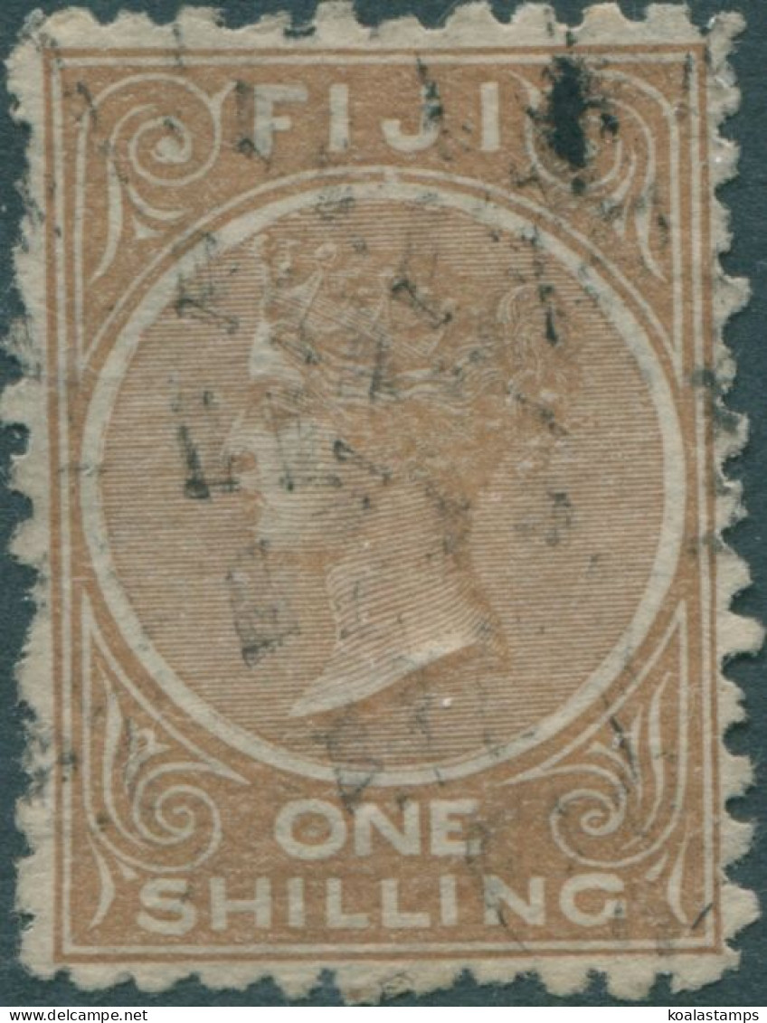 Fiji 1881 SG64 1/- Pale Brown Queen Victoria P10 FU - Fidji (1970-...)