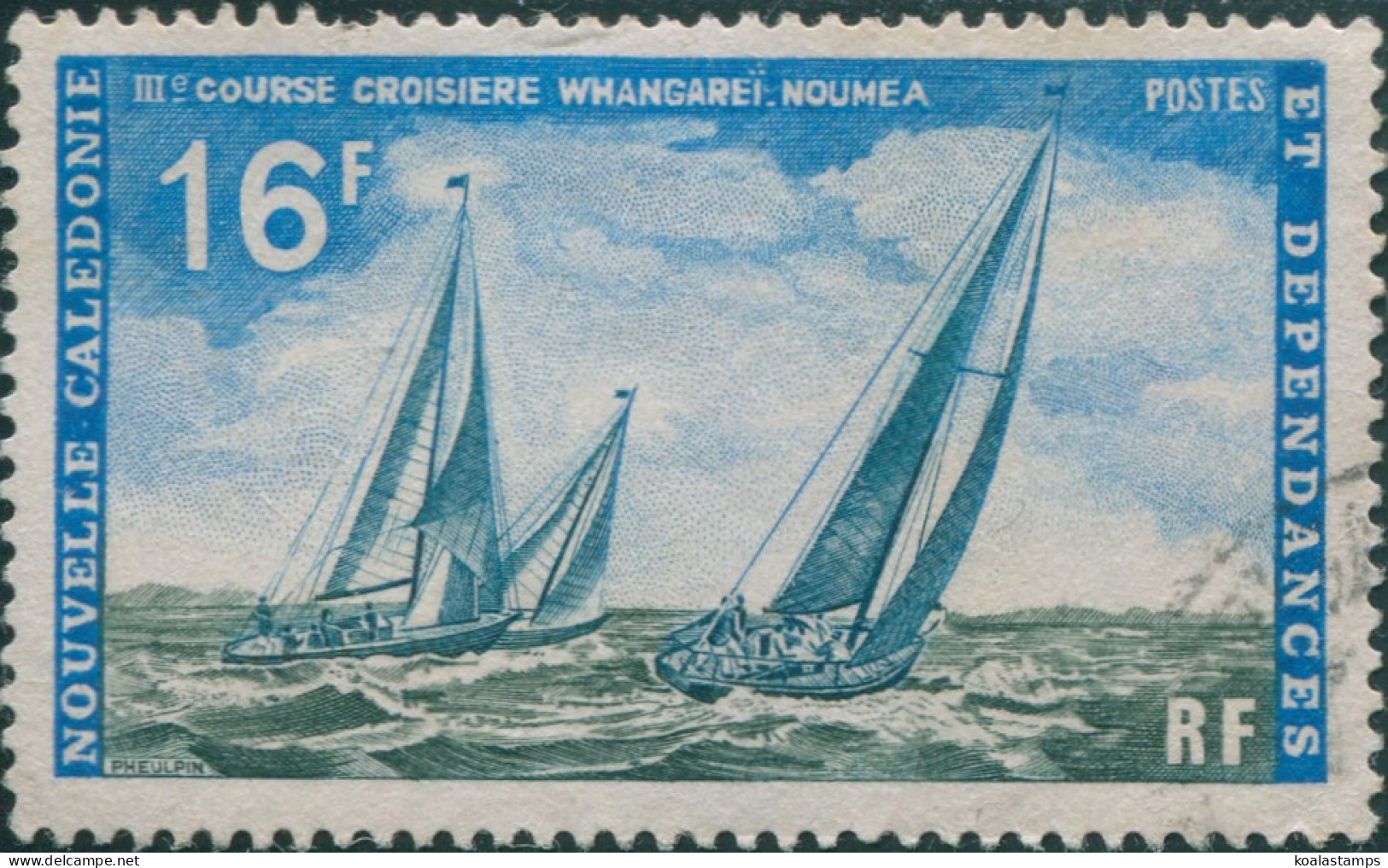 New Caledonia 1971 SG485 16f Ocean Racing Yachts FU - Autres & Non Classés