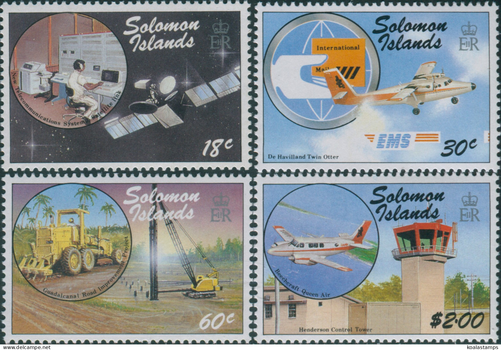 Solomon Islands 1987 SG606-609 Transport And Communications Set MNH - Salomon (Iles 1978-...)