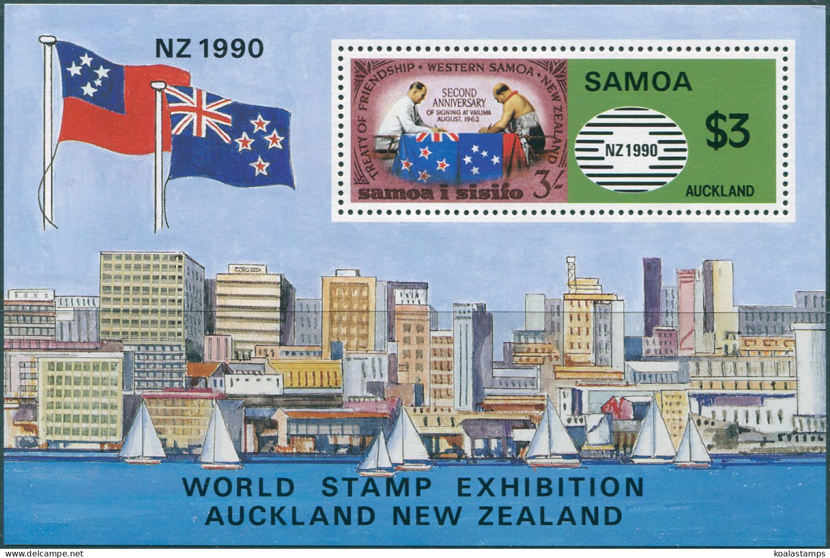 Samoa 1990 SG851 Stamp Exhibition Auckland MS MNH - Samoa (Staat)