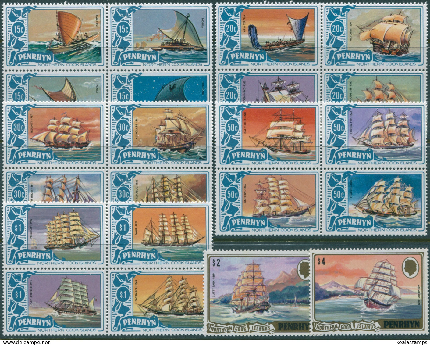 Cook Islands Penrhyn 1981 SG186-207 Ships MNH/MLH - Penrhyn