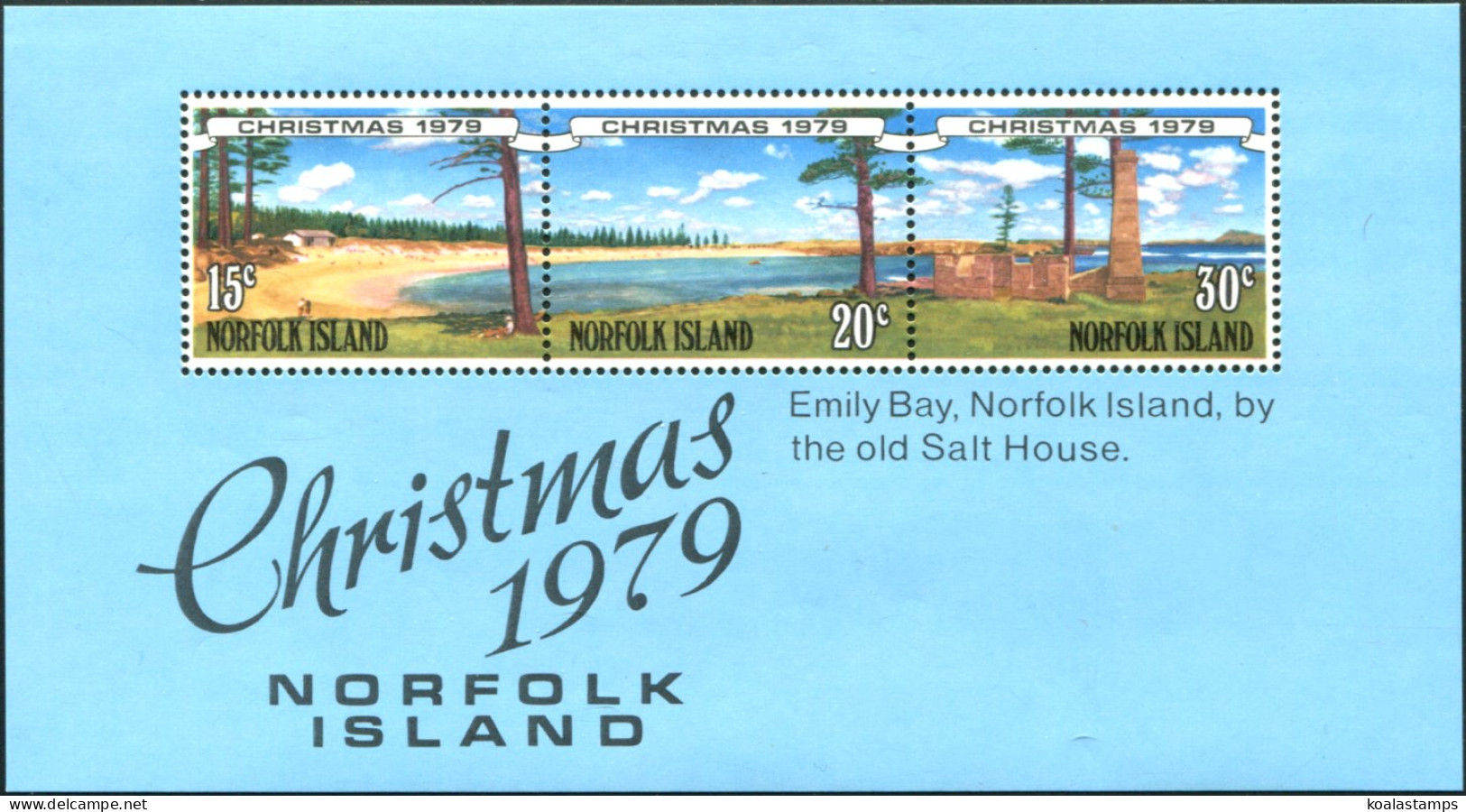 Norfolk Island 1979 SG233 Christmas Views Strip MS MNH - Norfolk Eiland