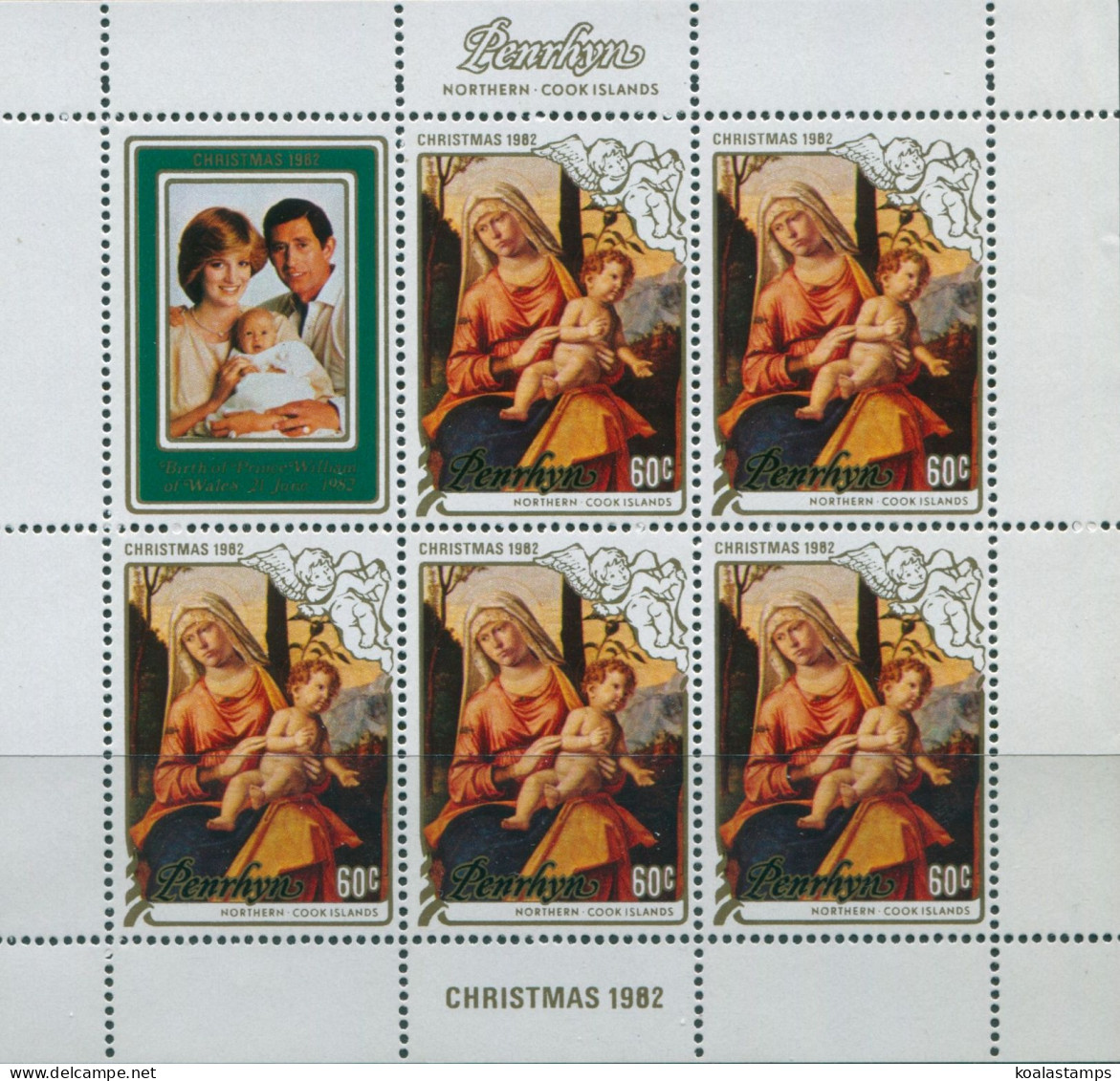 Cook Islands Penrhyn 1982 SG275 Christmas Sheetlet MNH - Penrhyn