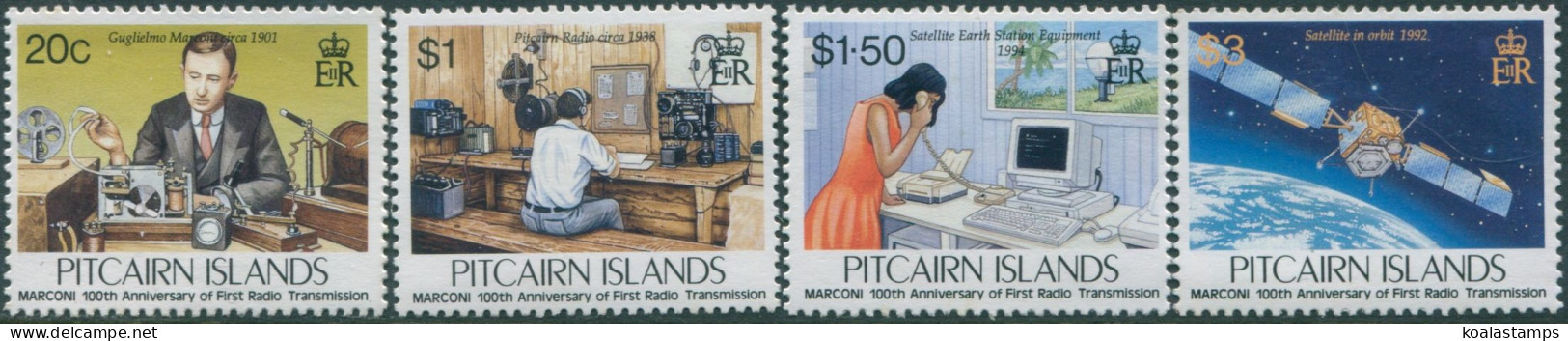 Pitcairn Islands 1995 SG479-482 First Radio Transmission Set MNH - Islas De Pitcairn