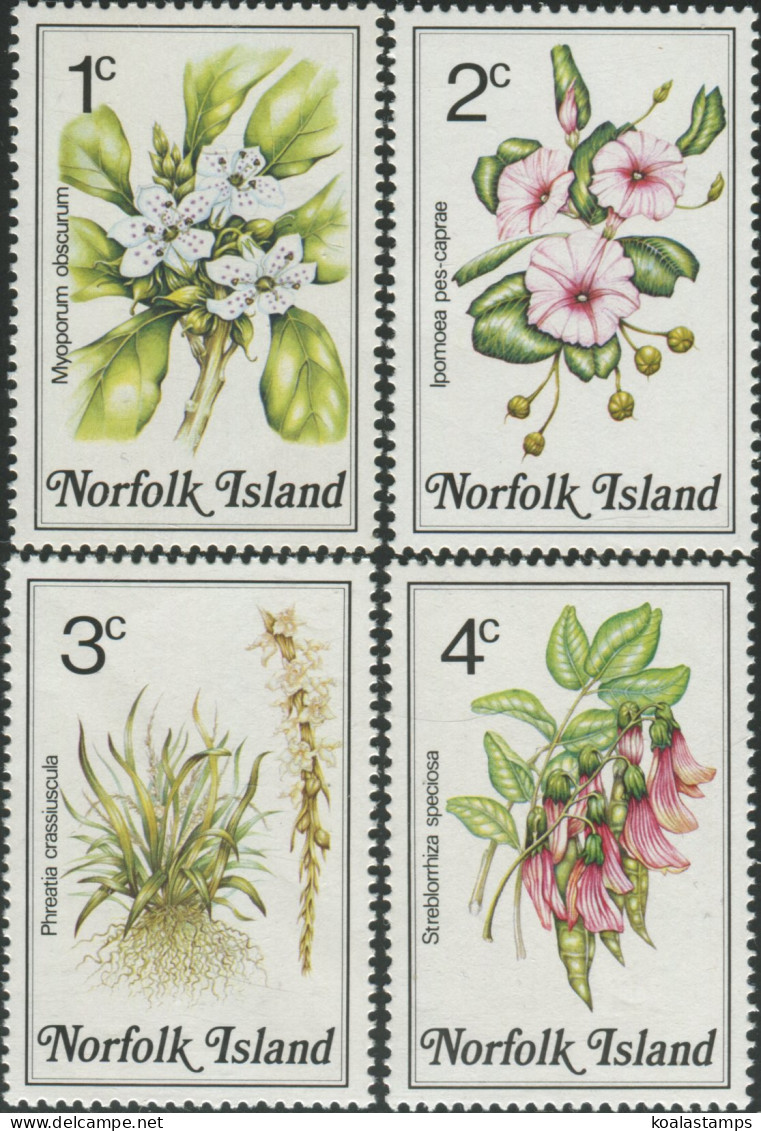 Norfolk Island 1984 SG318-321 Flowers MNH - Isola Norfolk