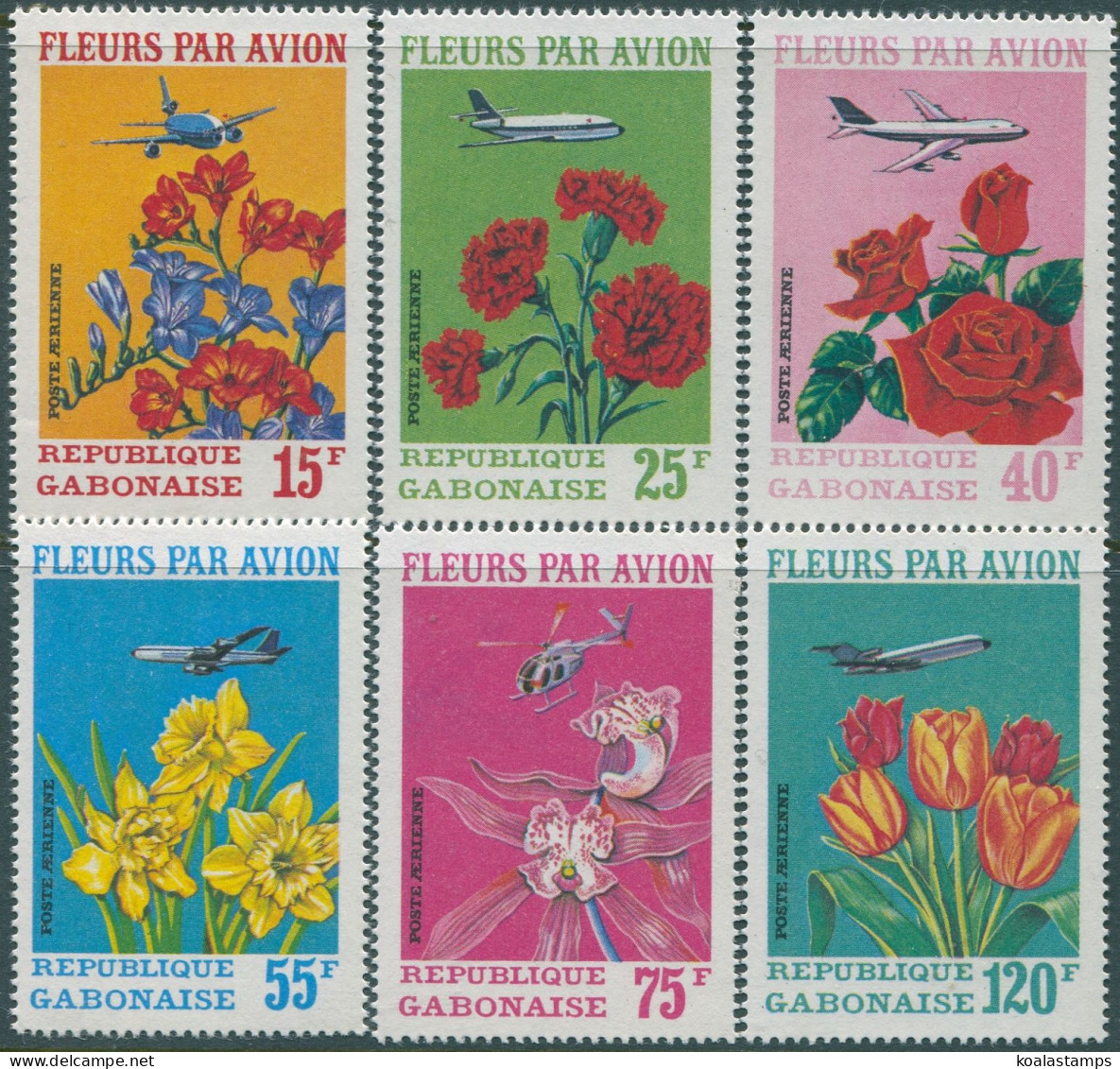 Gabon 1971 SG410-415 Flowers Set MNH - Gabón (1960-...)
