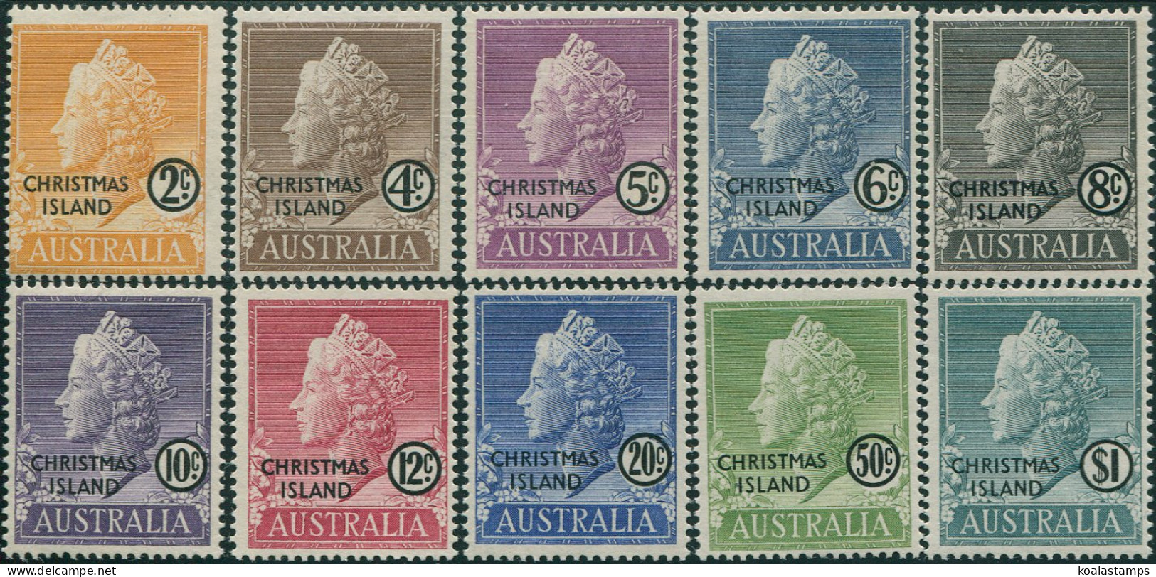 Christmas Island 1958 SG1-10 QEII Set MNH - Christmaseiland