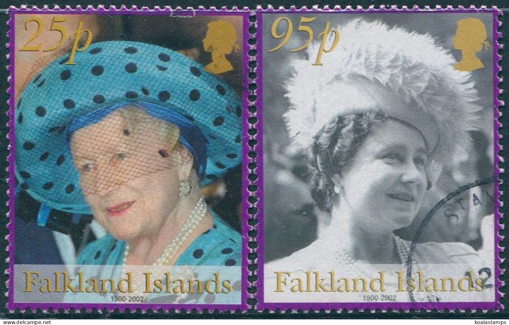 Falkland Islands 2002 SG932-934 Queen Mother FU - Falklandeilanden