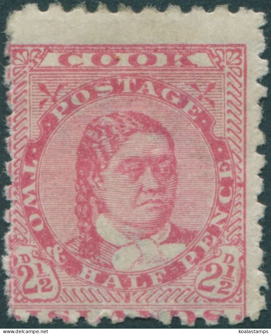 Cook Islands 1896 SG16 2½d Pale Rose Queen Makea Takau P11 MH - Cook