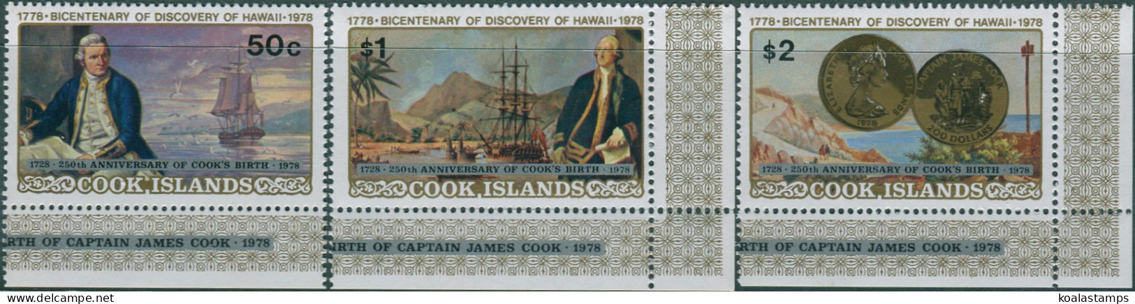 Cook Islands 1978 SG584-586 Cook Hawaii Set MNH - Cookeilanden