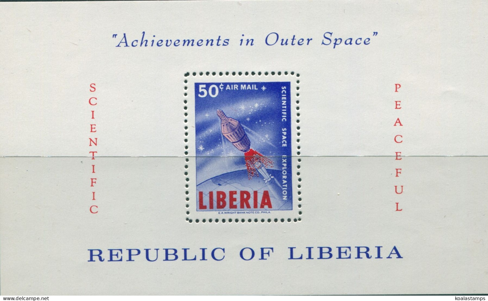 Liberia 1964 SG900 50c Space Communications MS MNH - Liberia