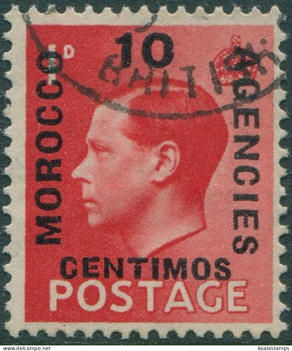 Morocco Agencies 1936 SG161 10c On 1d Red KEVIII FU - Morocco Agencies / Tangier (...-1958)