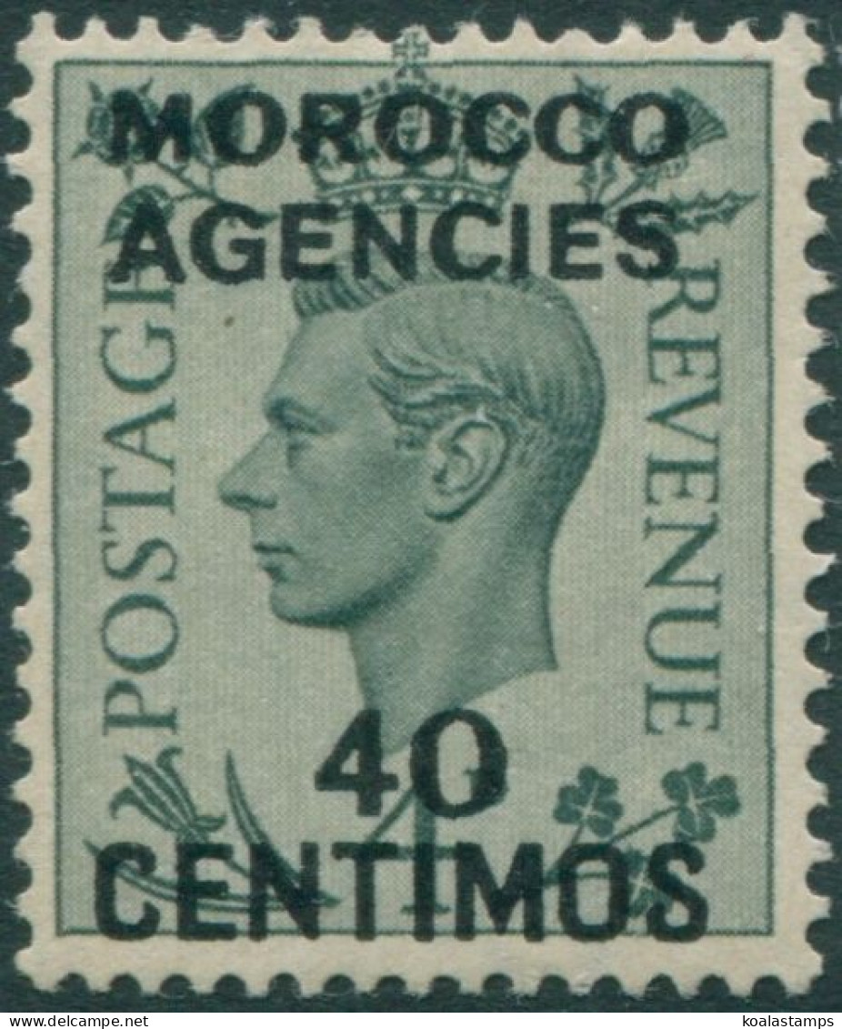Morocco Agencies 1937 SG169 40c On 4d Green KGVI MLH - Morocco Agencies / Tangier (...-1958)
