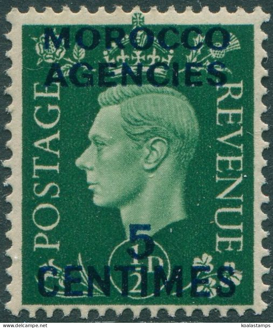 Morocco Agencies 1937 SG230 5c On ½d Green KGVI MNG - Oficinas En  Marruecos / Tanger : (...-1958