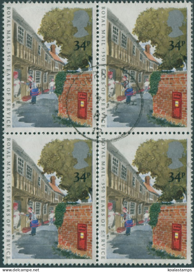Great Britain 1985 SG1293 34p QEII Town Letter Delivery Block FU - Non Classificati