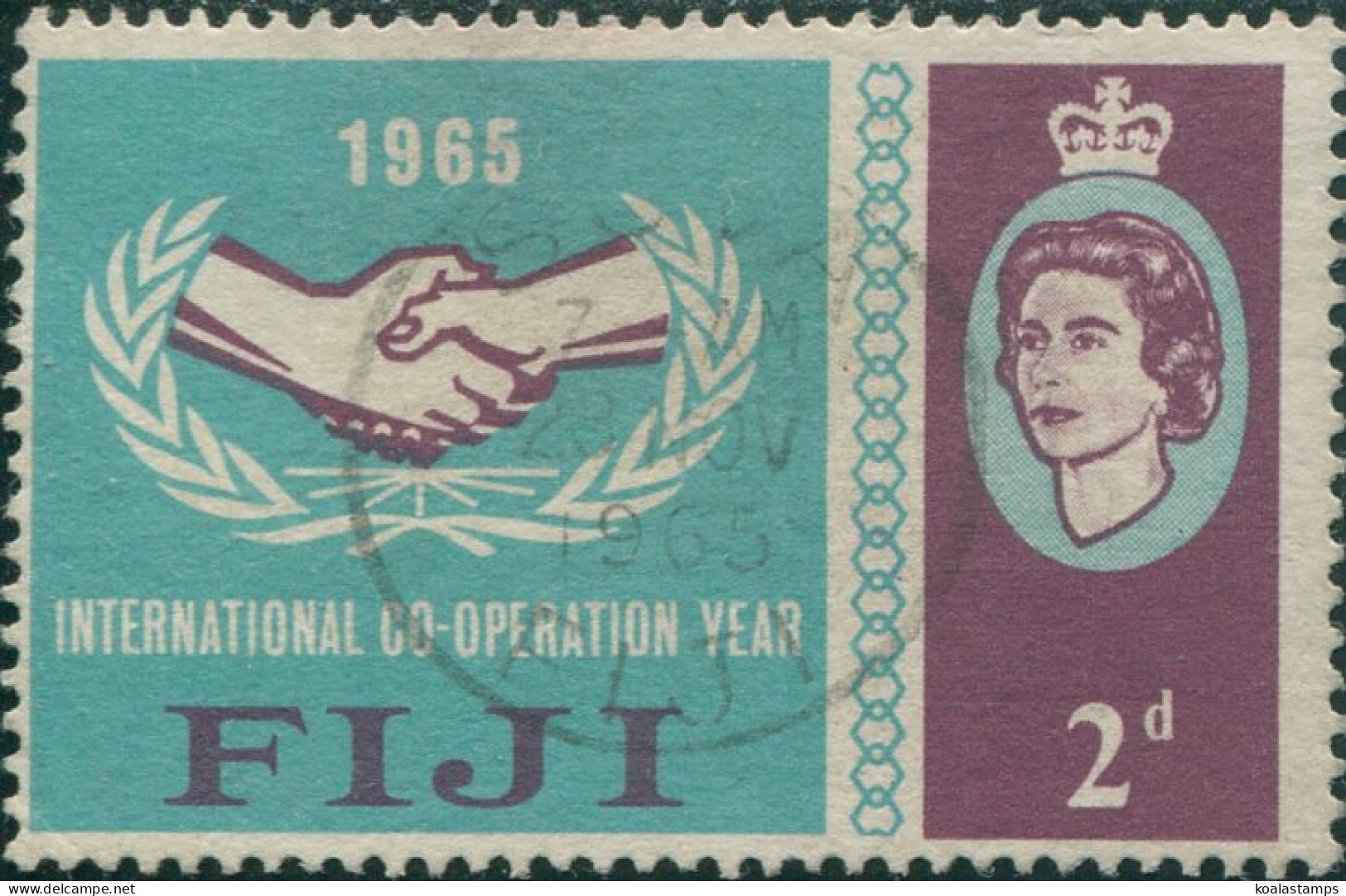 Fiji 1965 SG343 2d ICY Emblem QEII FU - Fiji (1970-...)