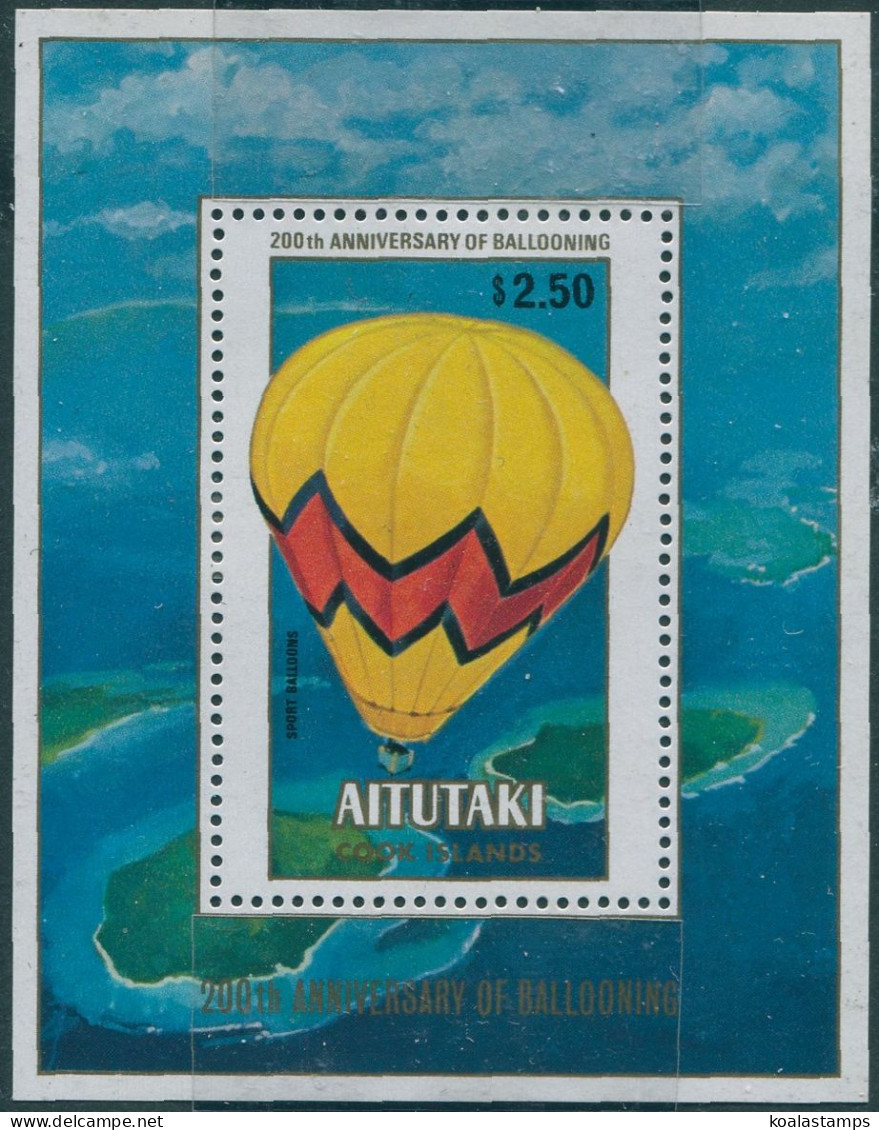 Aitutaki 1983 SG446 Manned Flight MS MNH - Cook Islands
