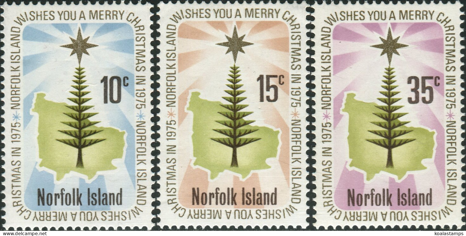 Norfolk Island 1975 SG165-167 Christmas Star And Pine Set MNH - Isola Norfolk