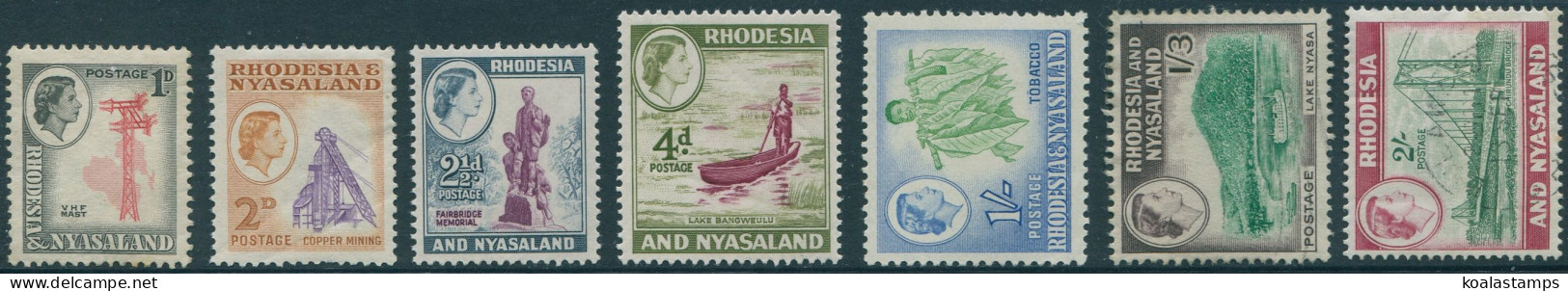 Rhodesia And Nyasaland 1959 SG20-26 Scenes (5) MNH - Rodesia & Nyasaland (1954-1963)