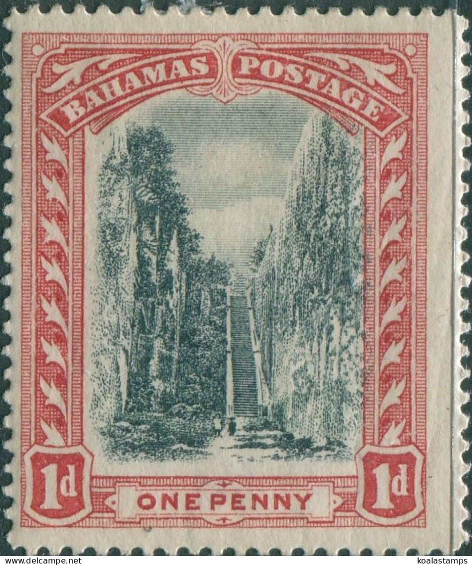 Bahamas 1901 SG58 1d Black And Red Queen's Staircase Nassau Wmk Crown CC MH - Bahama's (1973-...)