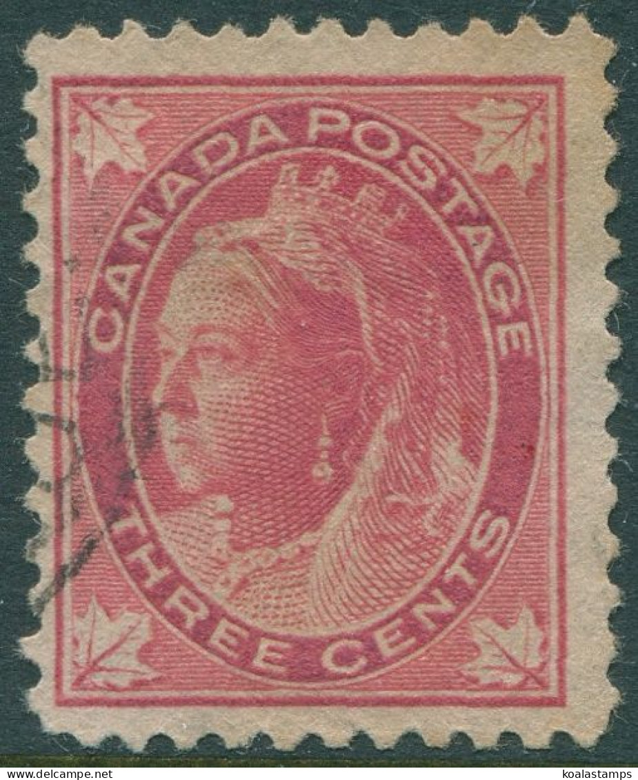 Canada 1897 SG145 3c Red QV Maple-leaves FU - Andere & Zonder Classificatie