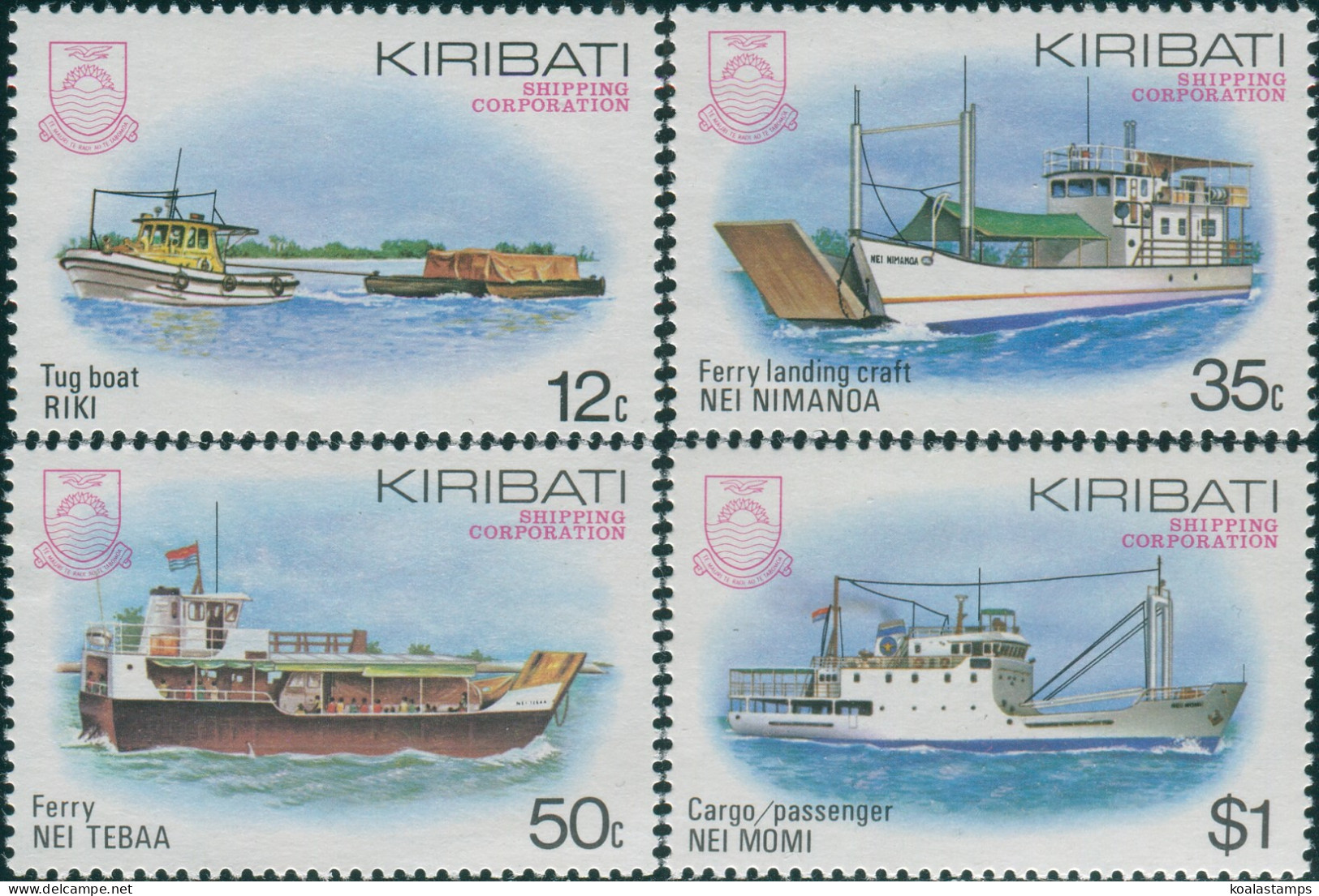 Kiribati 1984 SG219-222 Shipping Set MNH - Kiribati (1979-...)