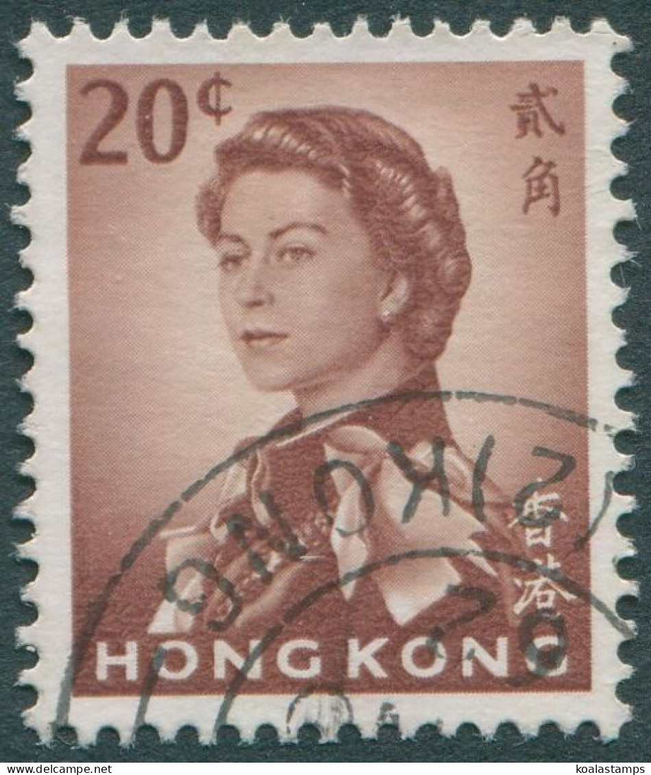 Hong Kong 1962 SG199 20c Brown QEII #1 FU - Andere & Zonder Classificatie