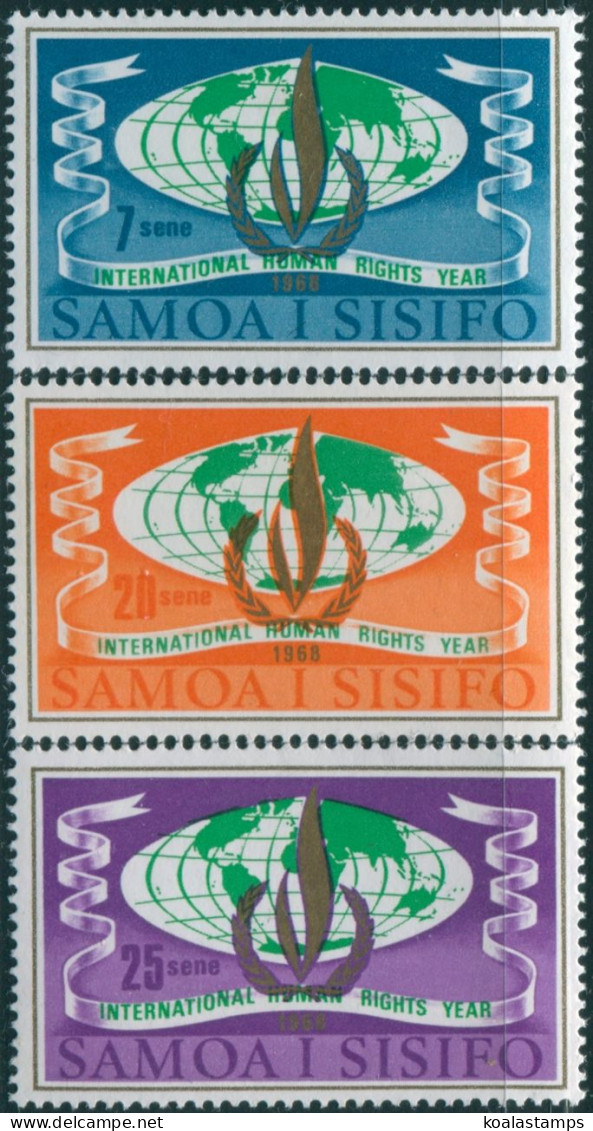 Samoa 1968 SG310-312 Human Rights Set MNH - Samoa (Staat)