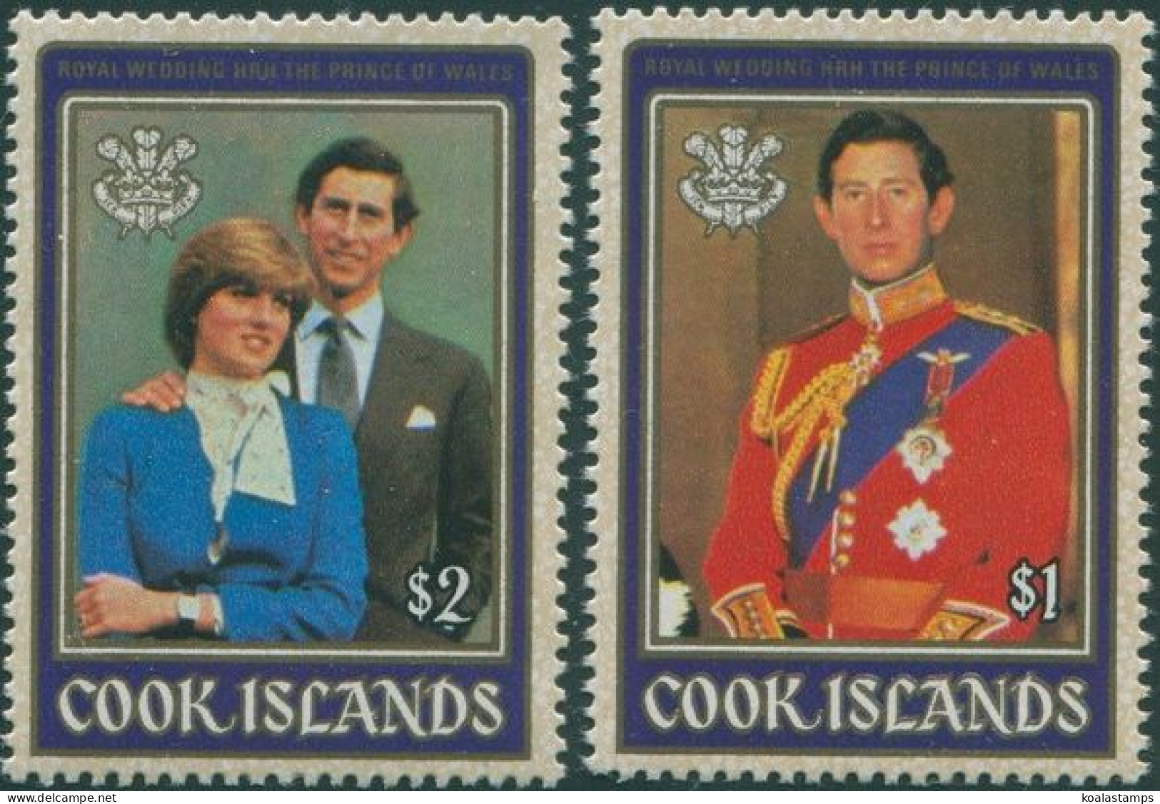 Cook Islands 1981 SG812-813 Royal Wedding Set MNH - Cookeilanden