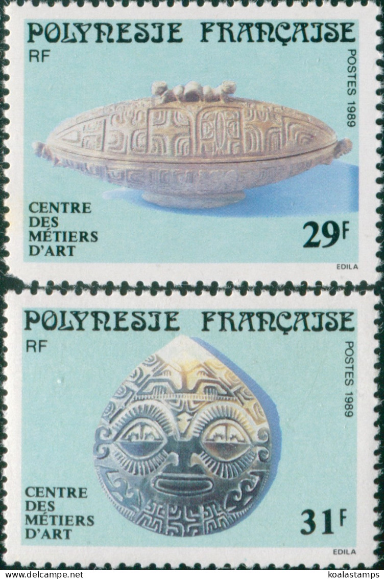 French Polynesia 1989 Sc#503-504,SG553-554 Arts And Crafts Set MNH - Otros & Sin Clasificación