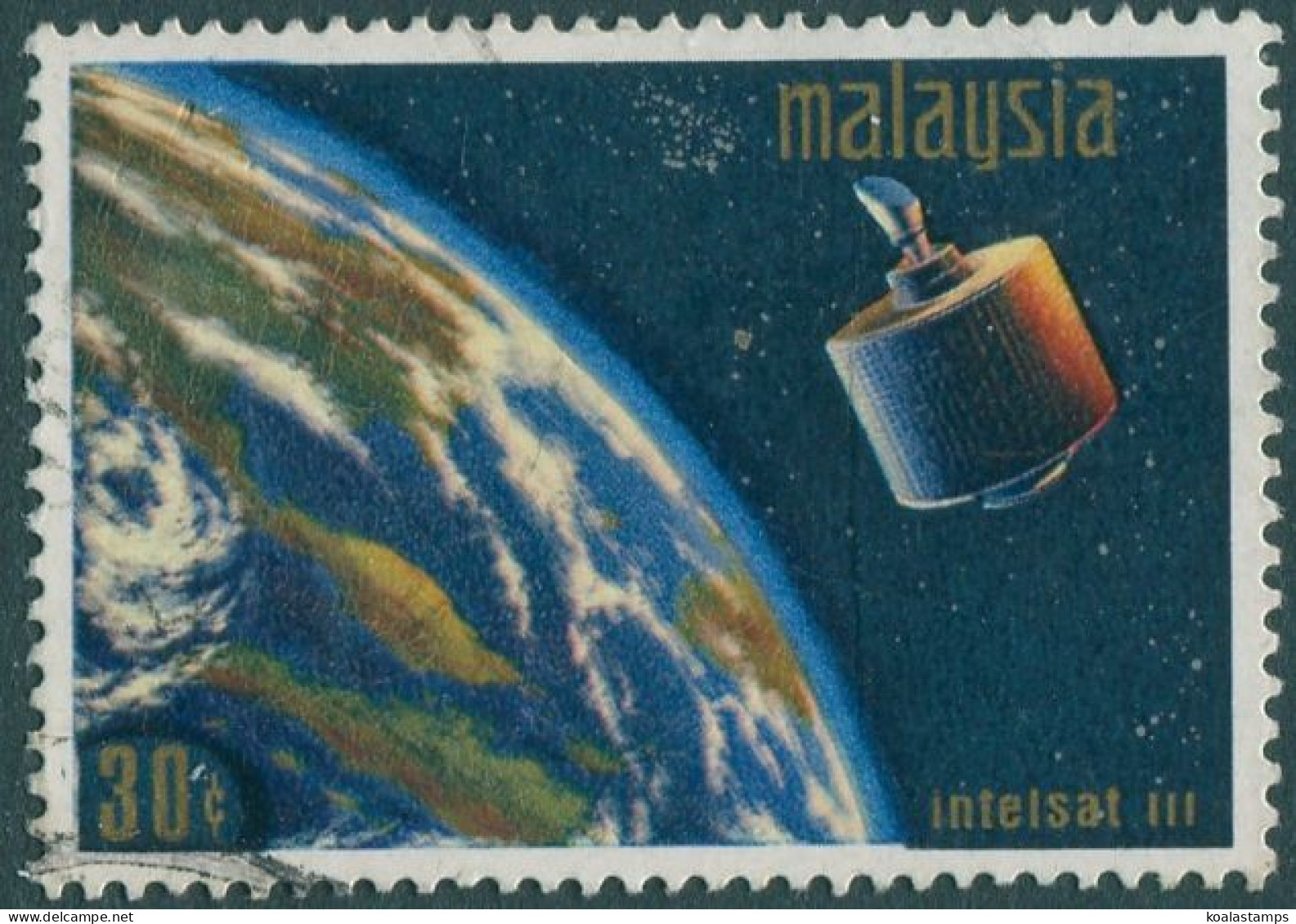 Malaysia 1970 SG63 30c Intelstat III FU - Malesia (1964-...)