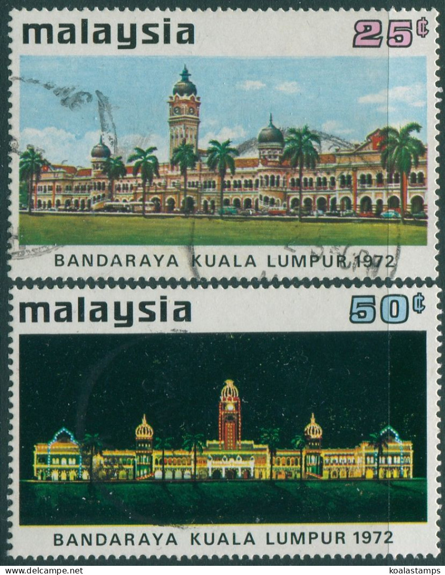 Malaysia 1972 SG98-99 Kuala Lumpur City Hall Set FU - Malaysia (1964-...)