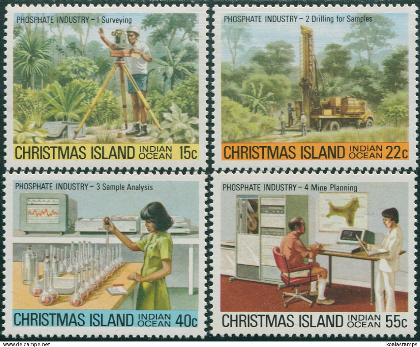 Christmas Island 1980 SG122 Phosphate Industry I Set MLH - Christmaseiland