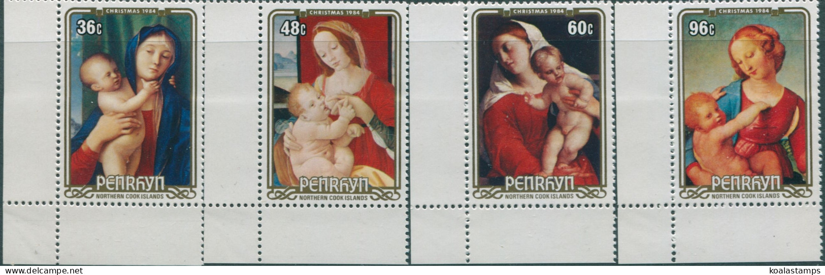 Cook Islands Penrhyn 1984 SG367-370 Christmas Paintings Set MNH - Penrhyn