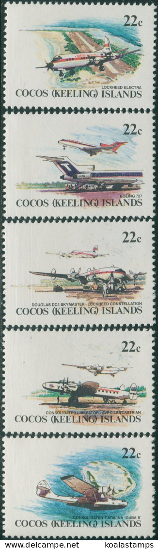 Cocos Islands 1981 SG65a Aircraft Strip MNH - Cocoseilanden